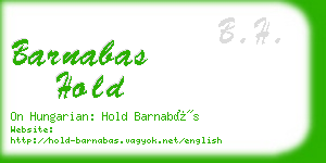 barnabas hold business card